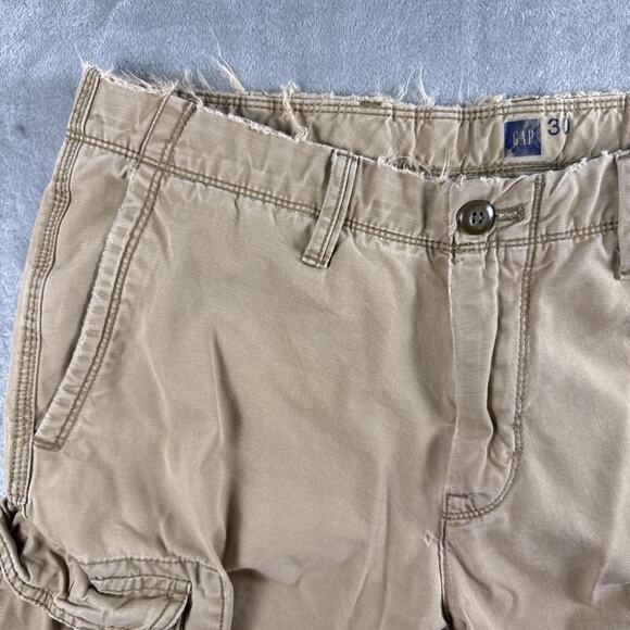 GAP Men's Cargo Shorts Vintage Style Retro Casual Khaki Tan Size 30. - Picture 8 of 8